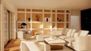 bibliothèque salon