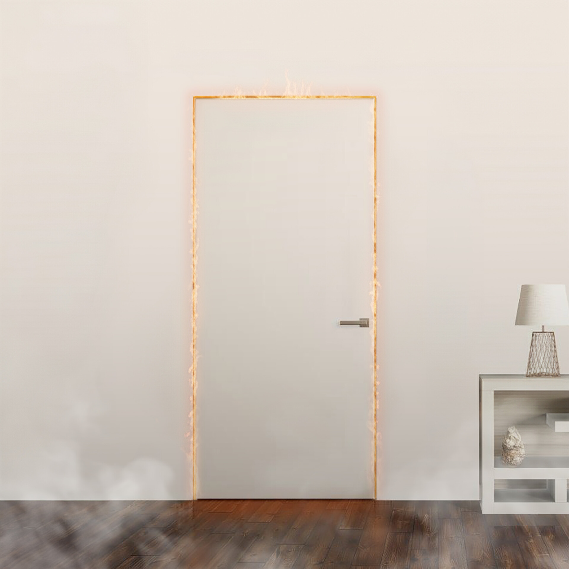 porte blanche mur blanc